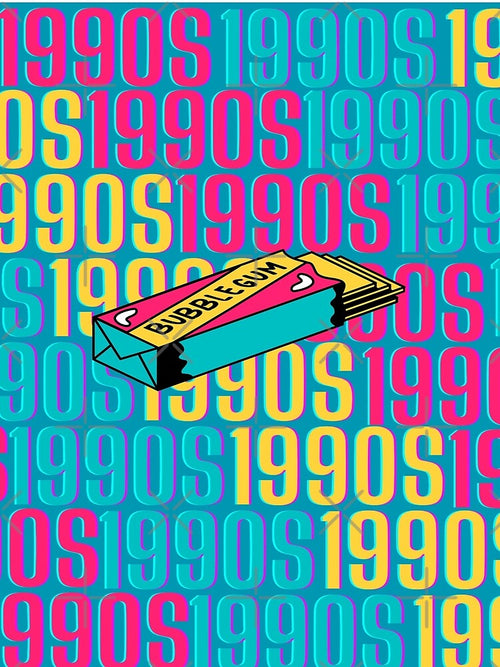 1990s retro design 8 - Teal Background by PunjabanJatti