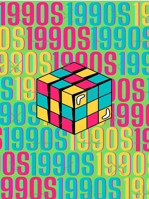 1990s retro design 6 - Green Background by PunjabanJatti