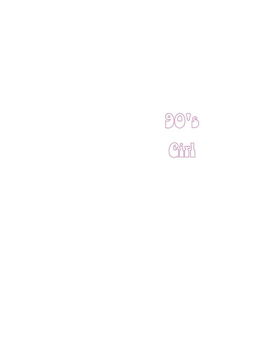 90's Girl Retro Aesthetic Typography Design – Nostalgic Neon Style by MiraDesignCo