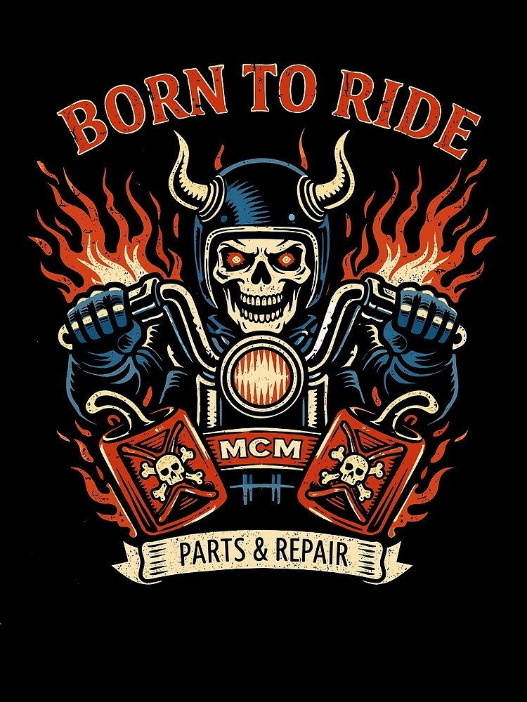 Born to Ride Motorcycle Parts by Matinez Pink
