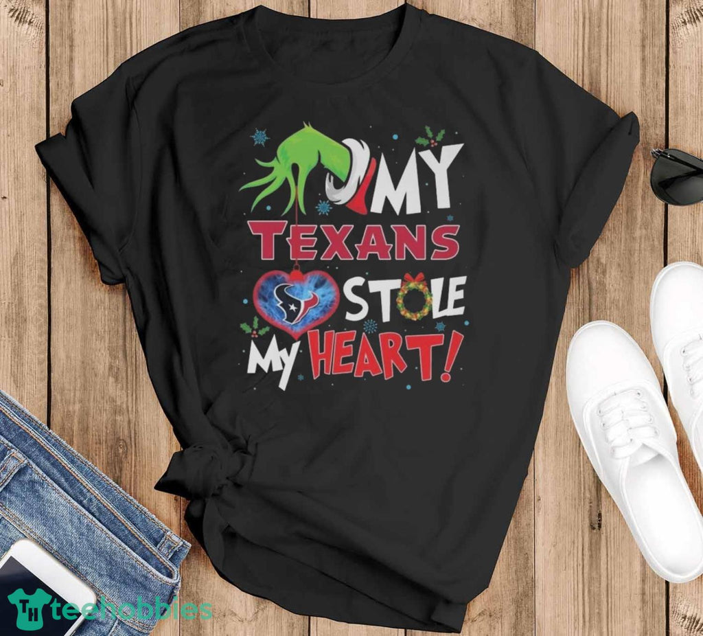 Grinch Hand My Houston Texans Stole My Heart Football 2024 Shirt Unisex , , , Long Sleeve Tee