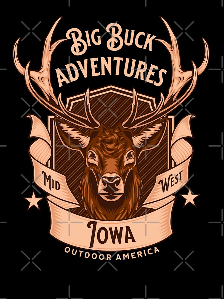 Vintage Deer Hunting Iowa by CattlettArt