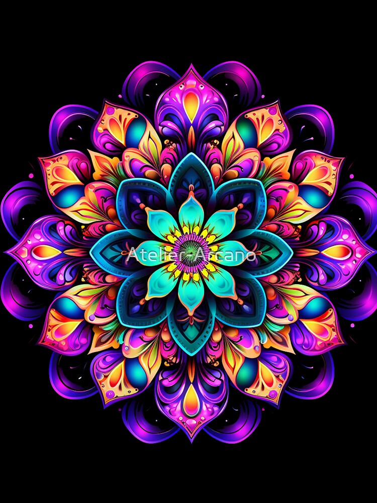Flower of the third eye blacklight by Atelier-Arcano