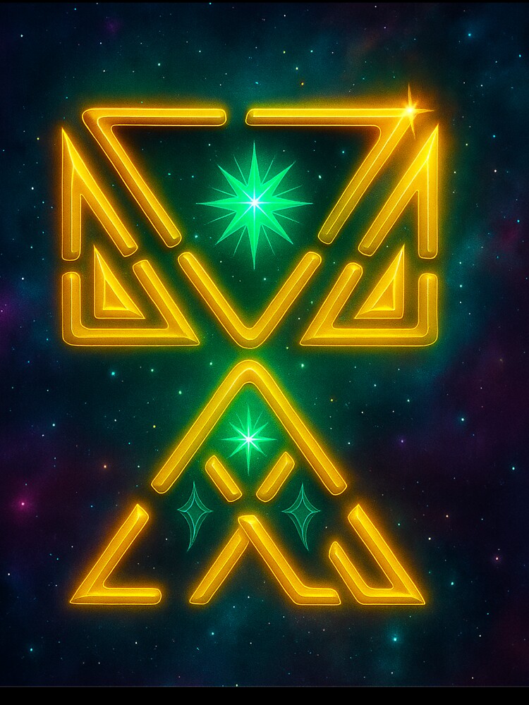 Sacred Geometry Glow – Golden Star by TatjanaMDesign