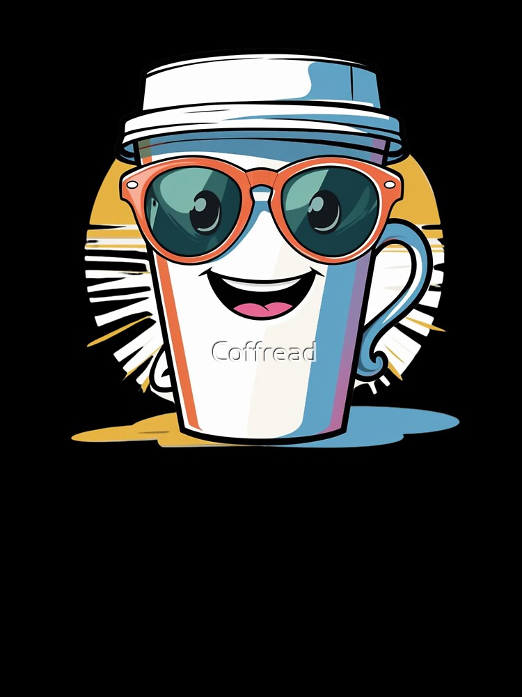 Coffee Theme Cool Coffee Cup Sunglasses by Coffread