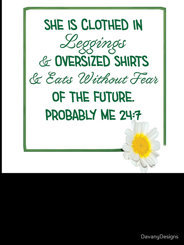Clothed in Leggings by DavanyDesigns