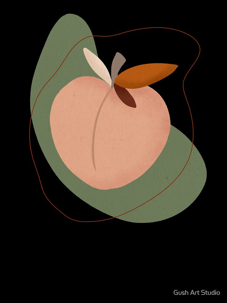 Modern Peach, Fruit illustration by Ana Moguš