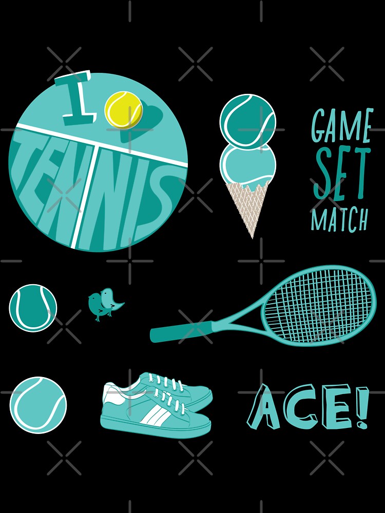 Teal Retro Tennis Sticker Pack by The-Goods
