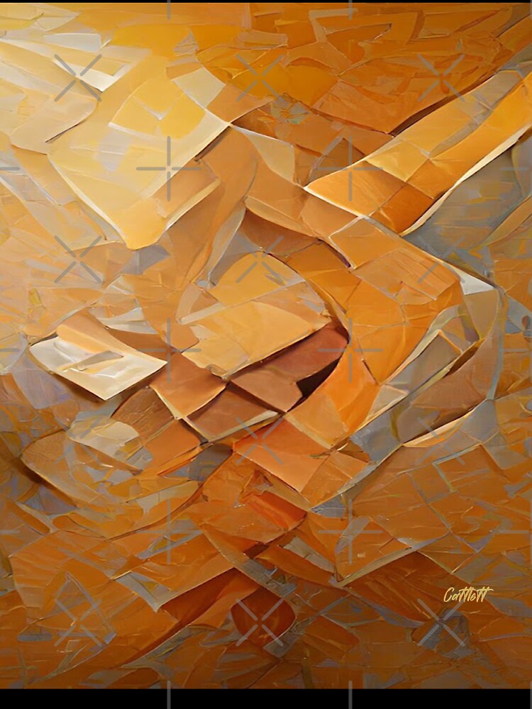 Modern Abstract Art - Orange Abstract by CattlettArt Unisex , , , Long Sleeve Tee