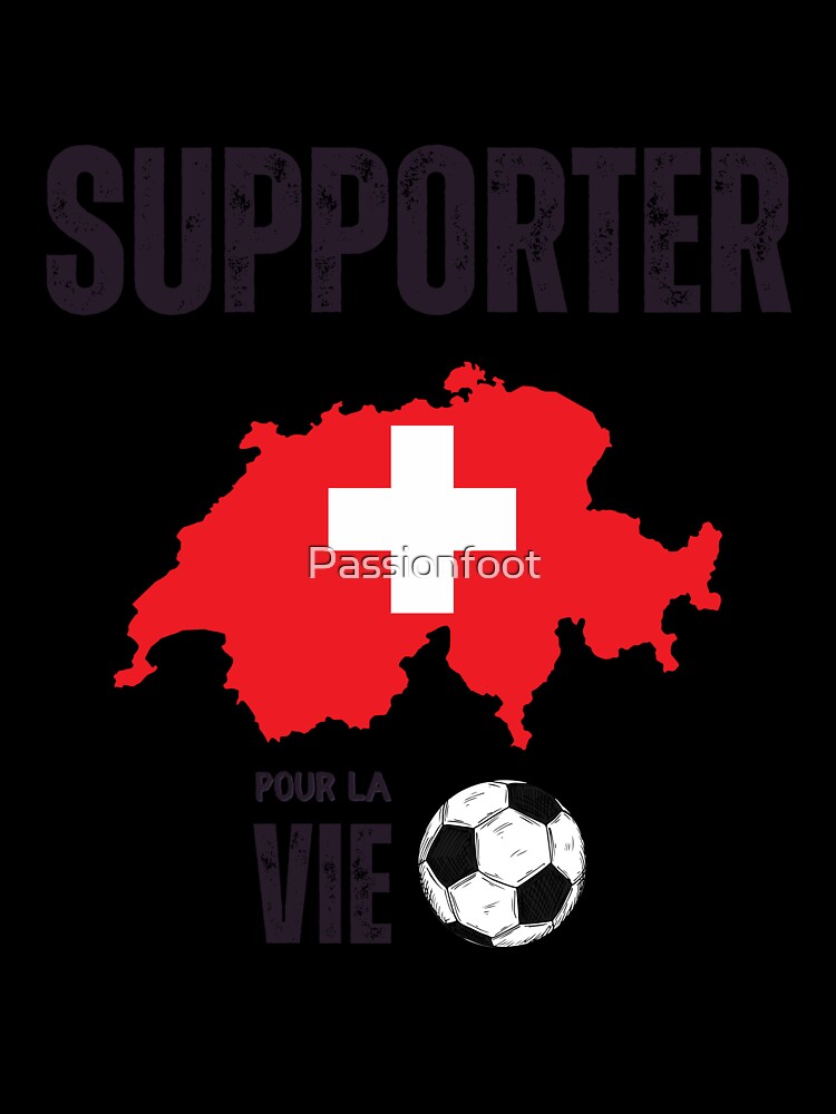 Swiss football team, National fan, supporter for life by Passionfoot Unisex , , , Long Sleeve Tee