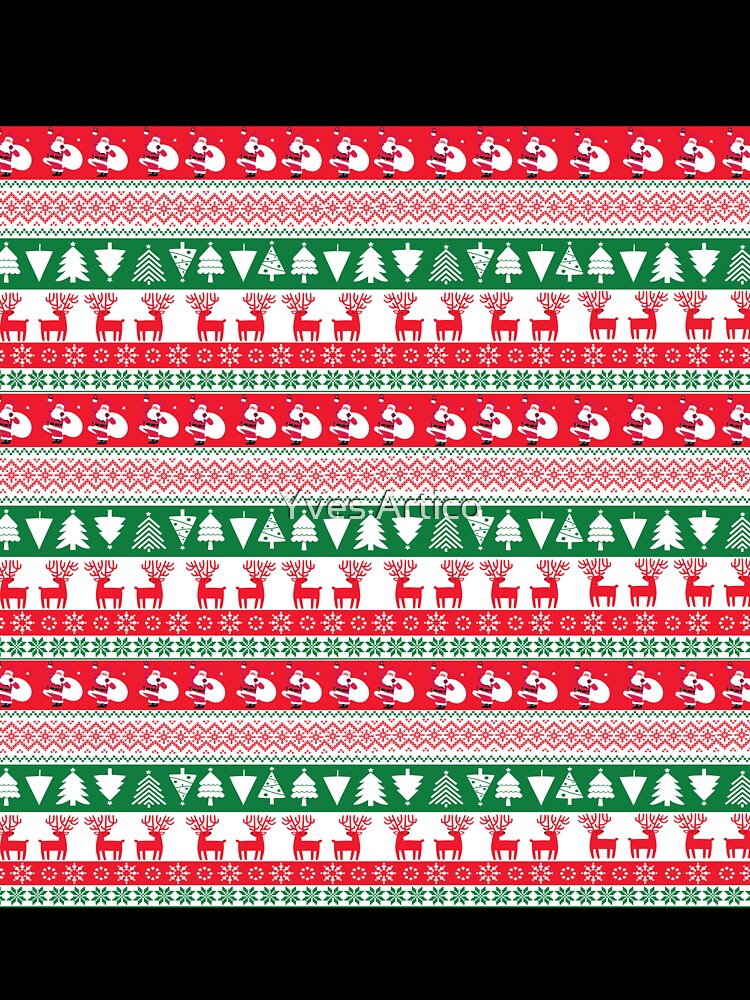 Jolly Holiday Pattern - Santa, Trees & Reindeer by Yves Artico