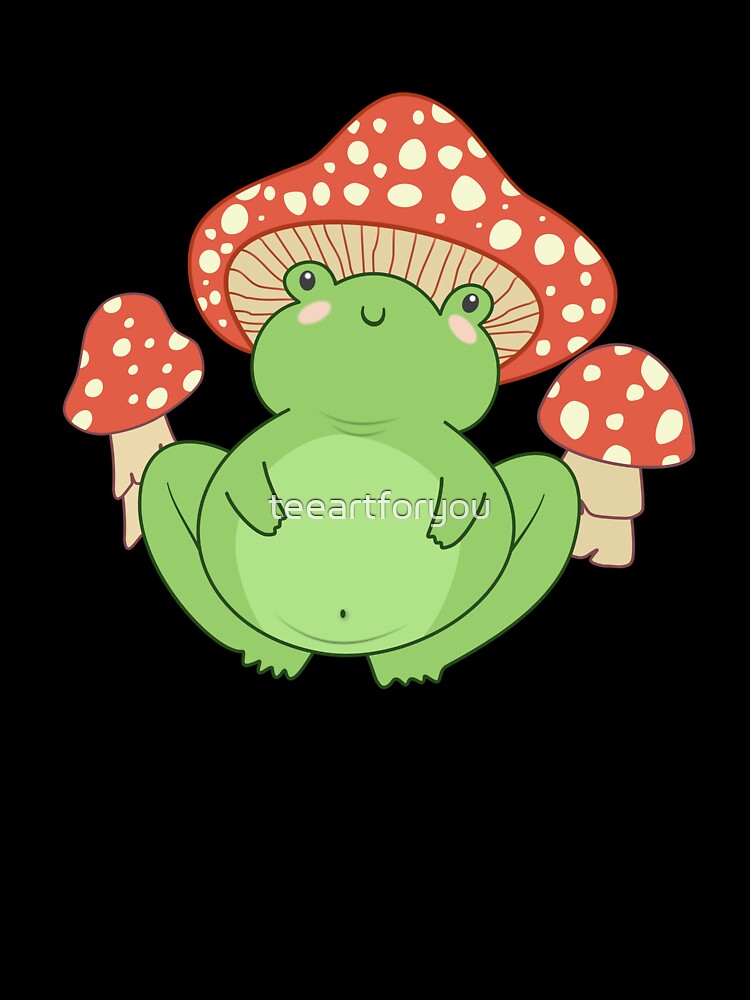Funny cottagecore frog mushroom paddo cottage core aesthetics by teeartforyou