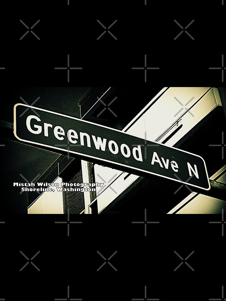 Greenwood Avenue4, Shoreline, Washington by Mistah Wilson by The Street Sign Store Unisex , , , Long Sleeve Tee