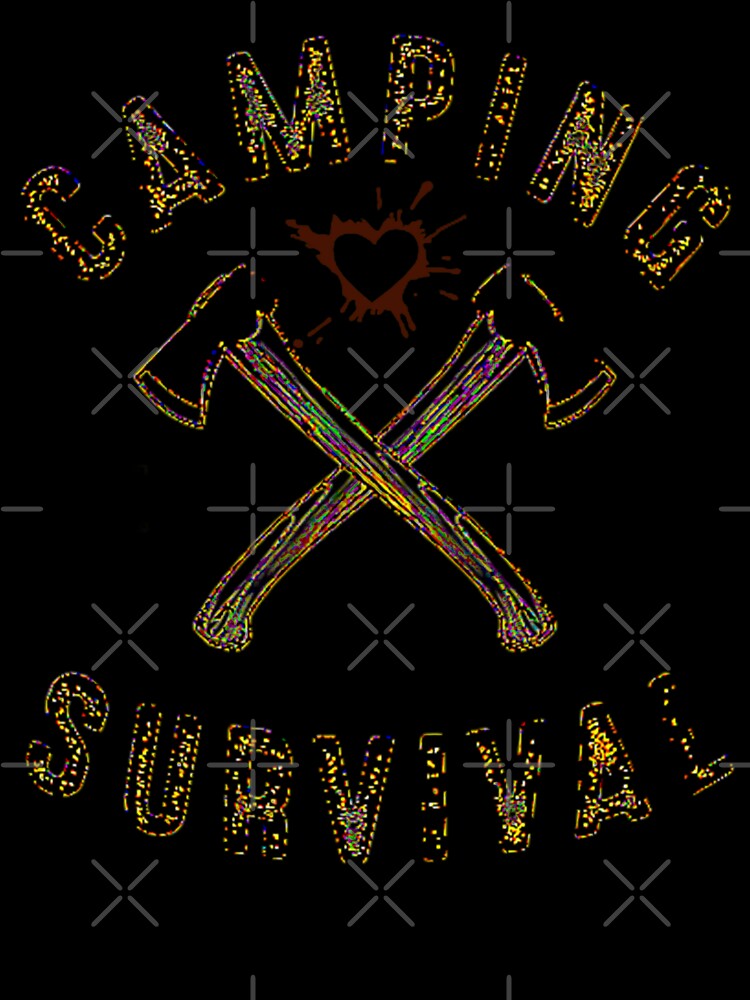 CAMPER & Camping - Crossed Axes Survival by olegarh