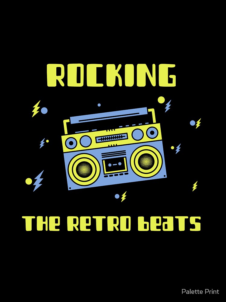 Retro Vintage 80s Music Lover Boombox by Palette Print