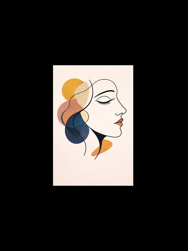 Minimalist Line Art Woman Face by S-A-KDesign