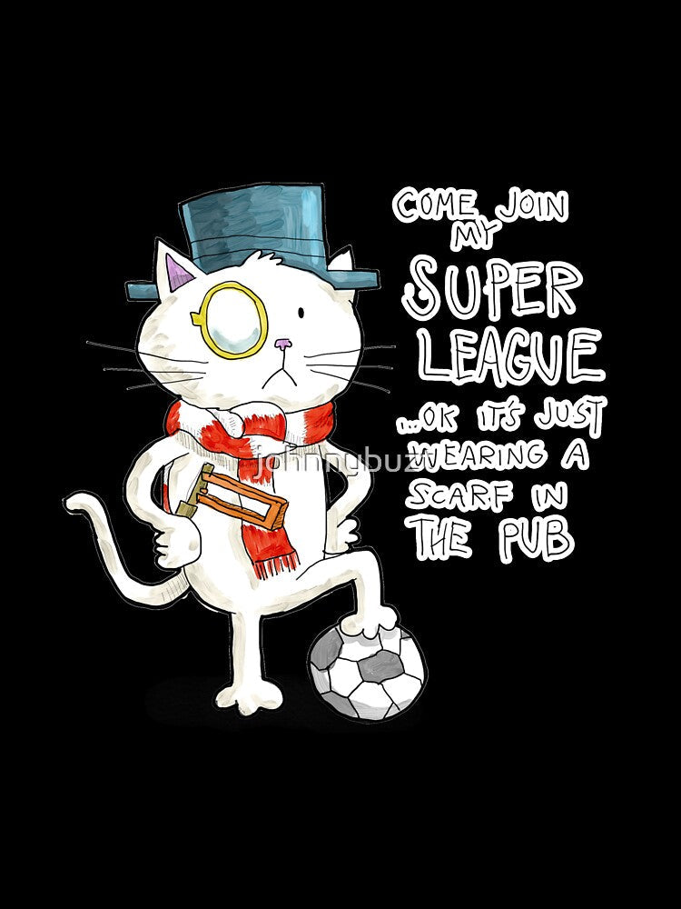 Dapper Cat - Super League by johnnybuzt Unisex , , , Long Sleeve Tee