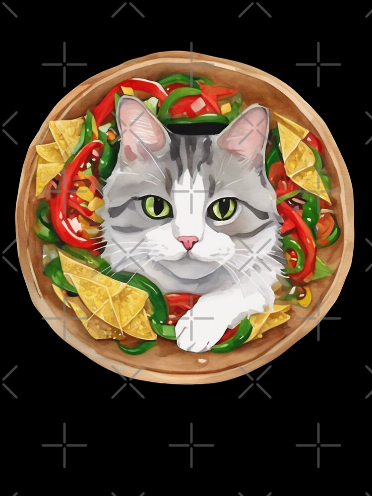 Taco Feline Fiesta on a Plate - Cinco de Mayo - Cat Lover by FurrFunPrints