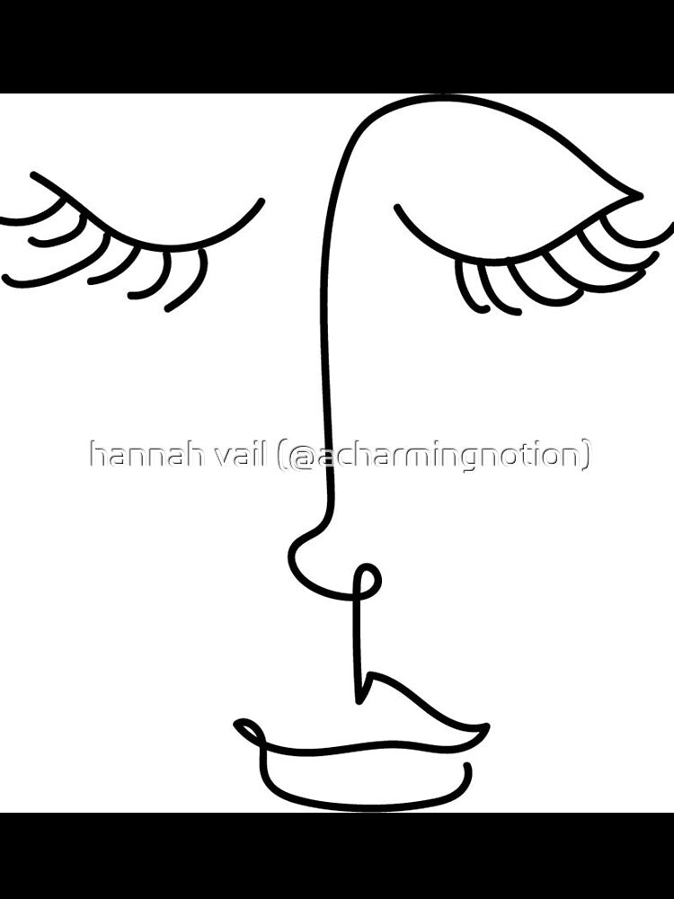 Minimalist Art | One Line Face by hannah vail (@acharmingnotion)