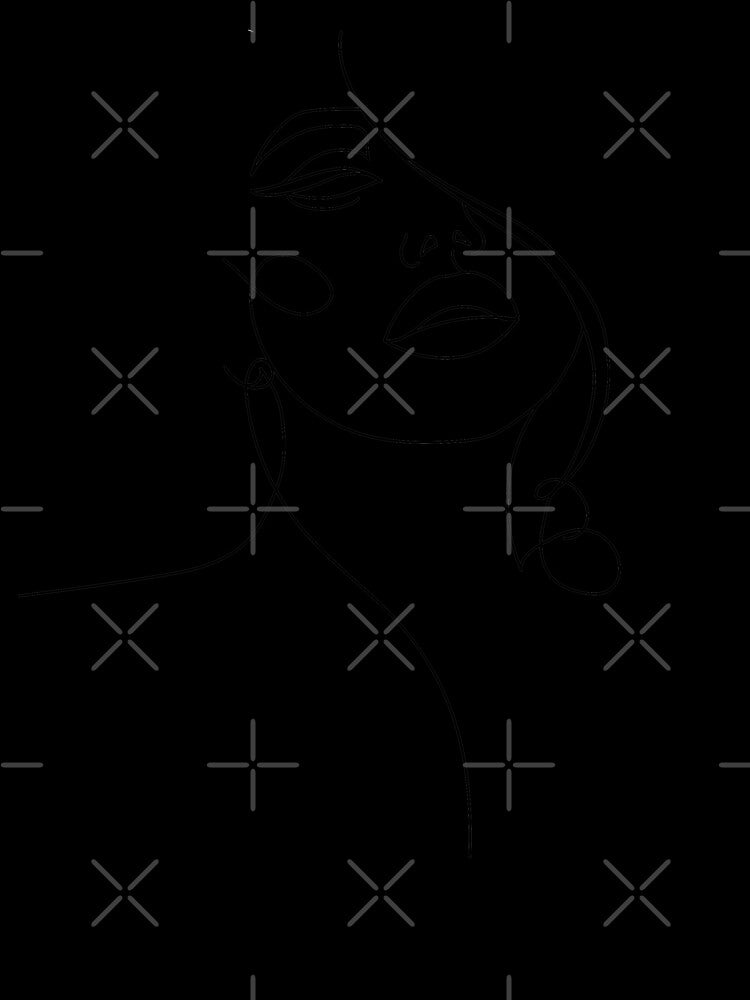 Elegant Minimalist Face in One Line by Valeria-Art