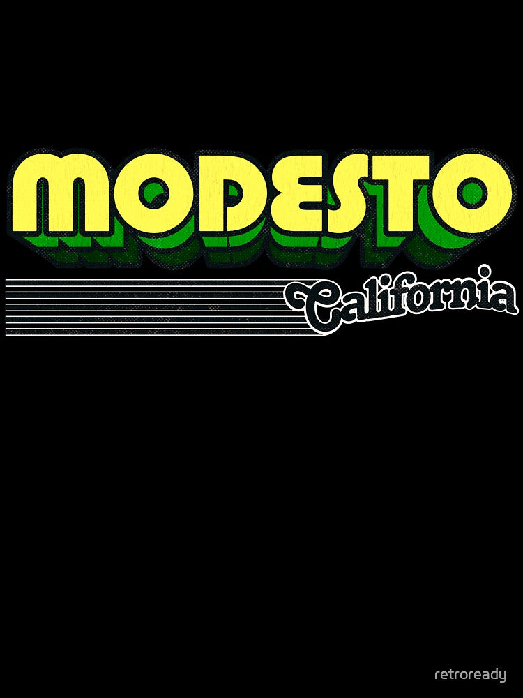 Modesto, California | Retro Stripes by retroready