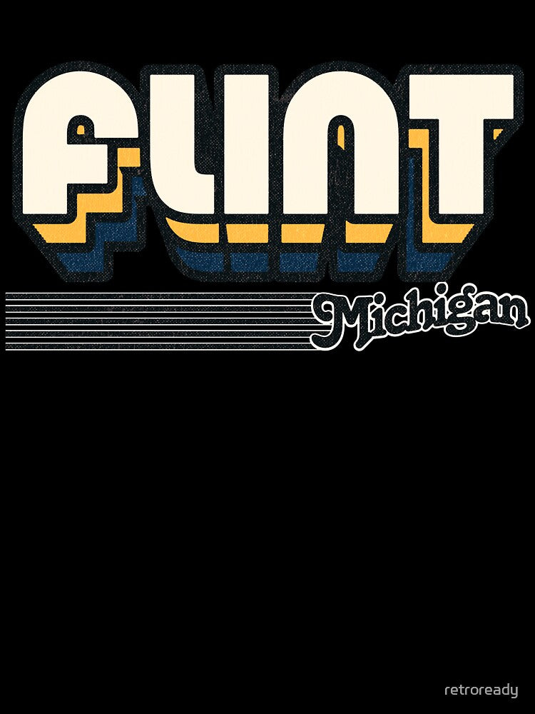 Flint, Michigan | Retro Stripes by retroready