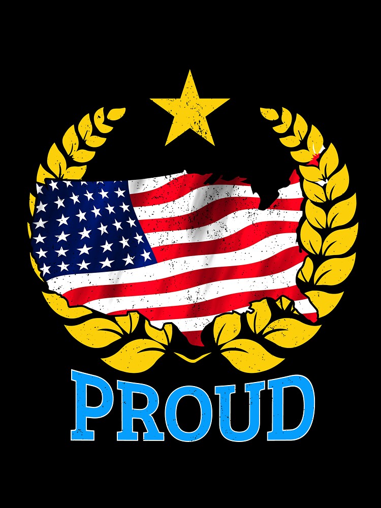 Proud American T-Shirt for Men and Women by AllStarMerch