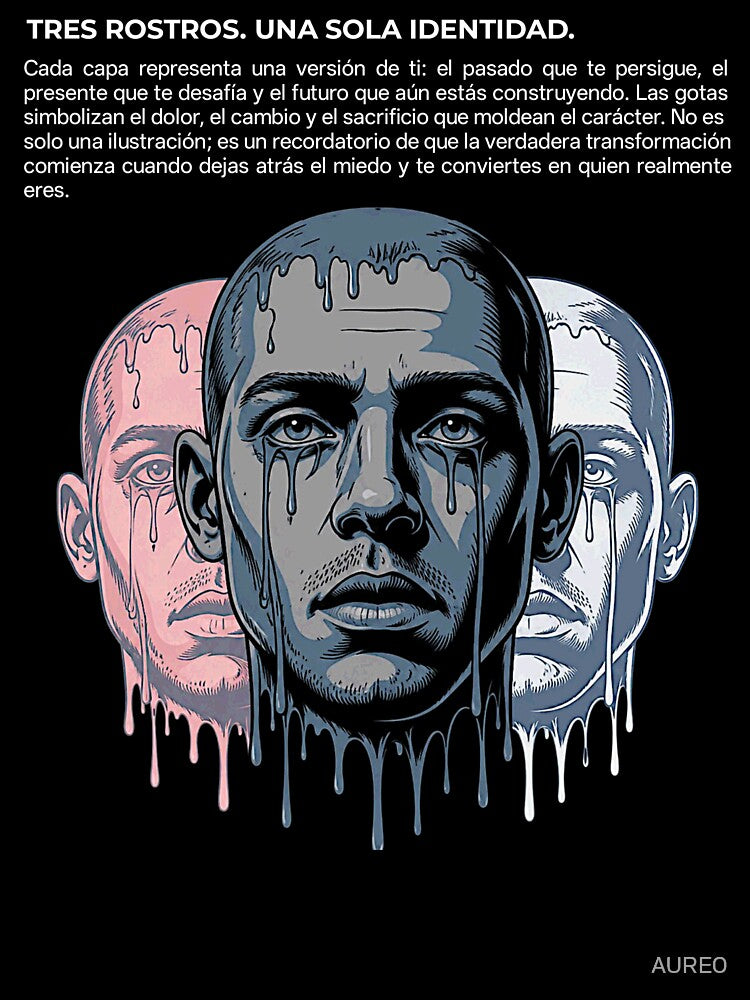 Surreal Dripping Face Graphic Tee | Premium Oversized Streetwear by AURE0