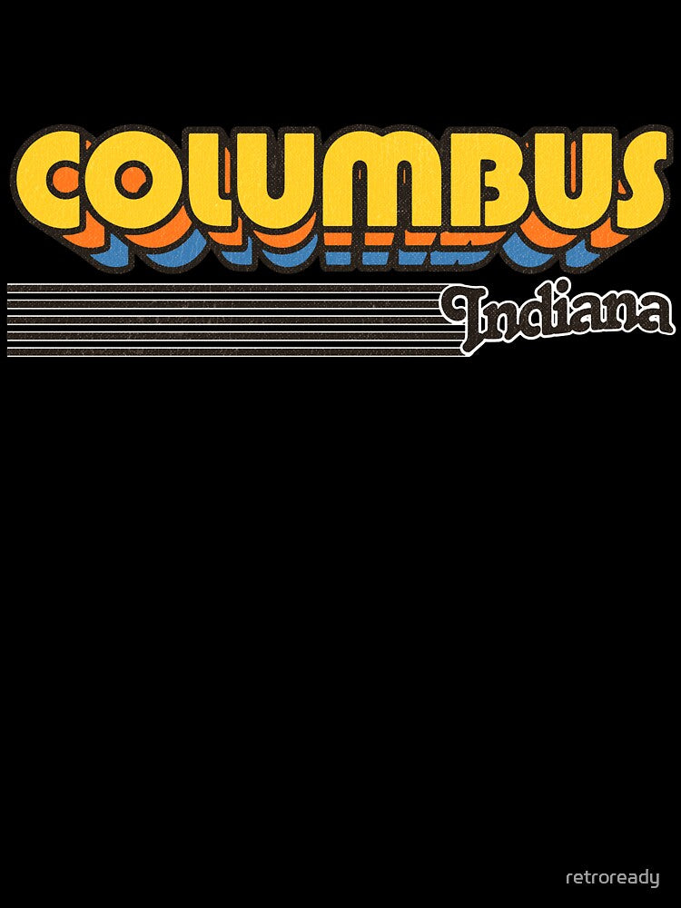 Columbus, Indiana | Retro Stripes by retroready