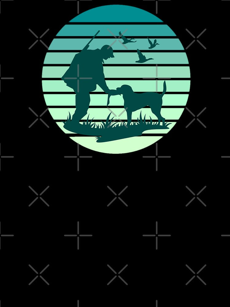 Hunter Dog Duck Hunting Retro by Rosemarie Guieb Designs