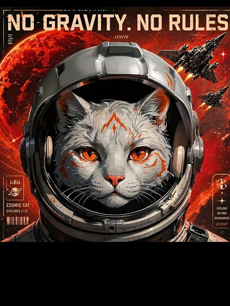 No Gravity. No Rules - Space Cat by thirtyonestars