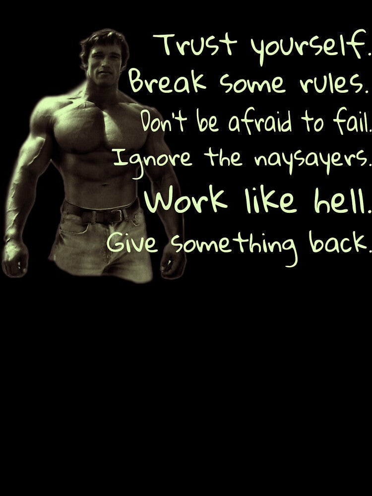 Schwarzenegger seven rules for workout by sreckov-desig