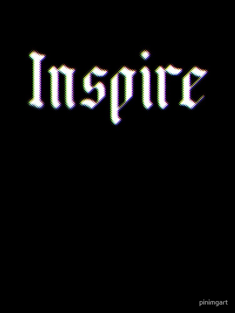 Inspire Typography Design | Blackletter with Color Halftone & 3D Anaglyph by pinimgart