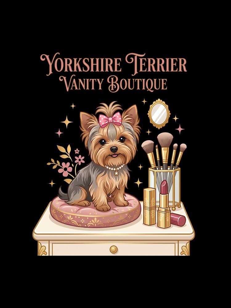 Yorkshire Terrier Vanity Boutique Makeup Cosmetic Dog by PictoVibe