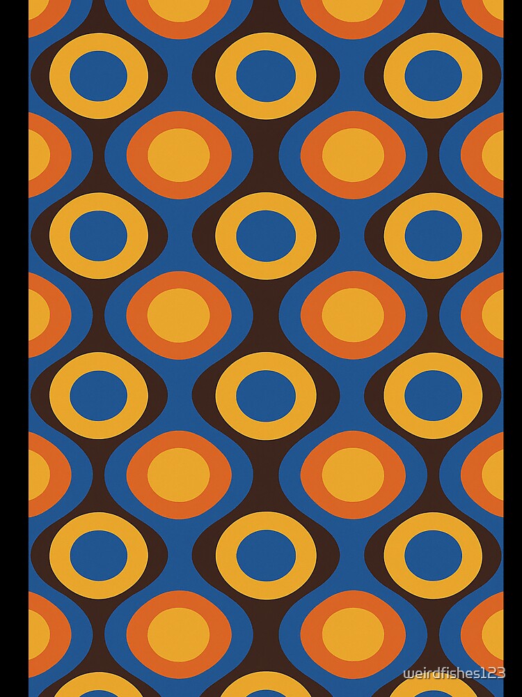 Retro 70s Geometric Circle Pattern by weirdfishes123