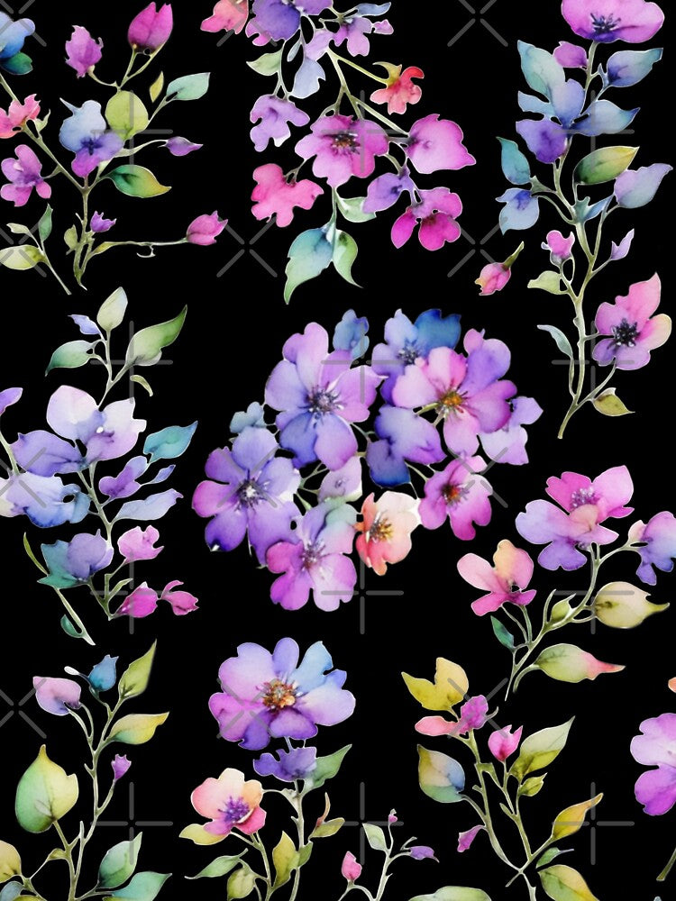 Elegant pink purple wildflowers by hollycooper