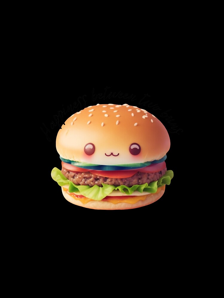 Clipart of a cute happy burger. by Vegasstickers