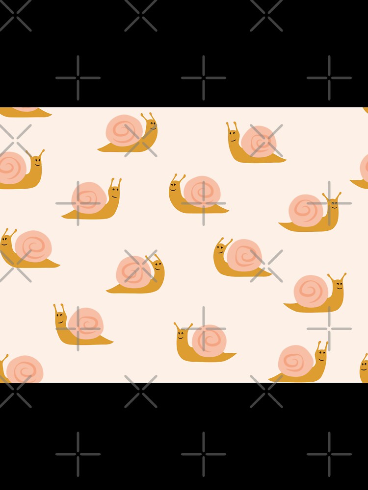 cute snails - gold and pink on cream by littlearrow