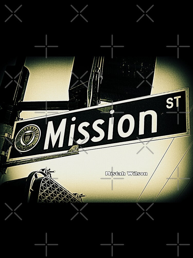 Mission Street, San Marino, CA by Mistah Wilson by The Street Sign Store Unisex , , , Long Sleeve Tee