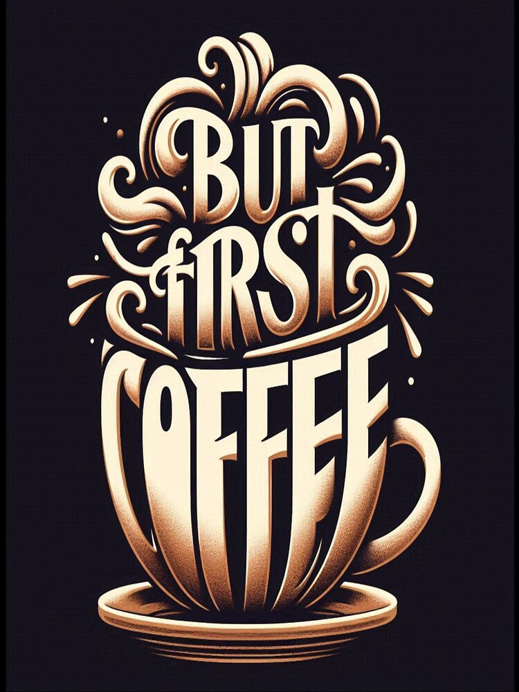 Steaming Cup: But First, Coffee by BB artwork