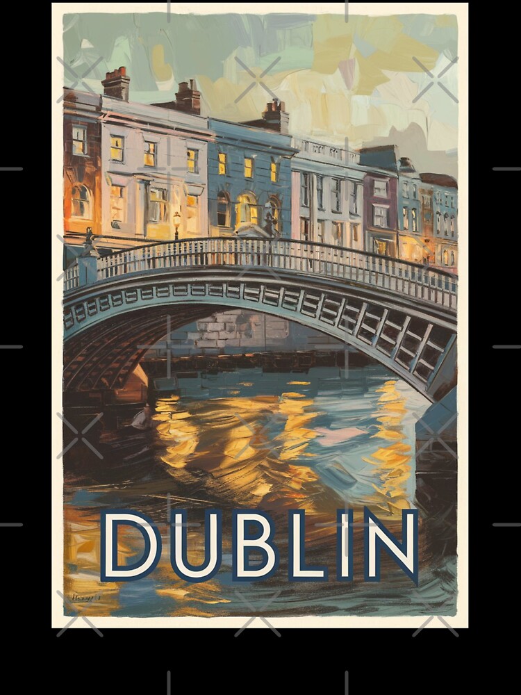 Dublin Vintage Travel Poster by TravelerRat
