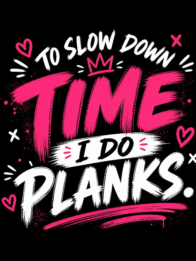 To Slow Down Time I Do Planks Funny Gym Shirt by StoryInCode