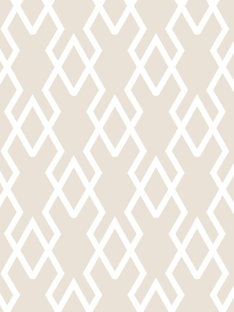 Beige and White Tessellation Line Pattern 19 Pairs DE 2022 Popular Color Crisp Muslin DE6212 by ColorOfTheYears