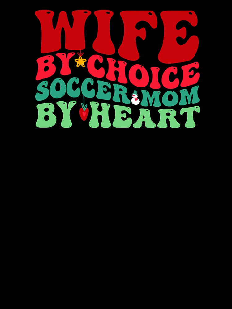 Soccer Mom Christmas Wife Family Xmas Holiday Groovy by aymanehammi Unisex , , , Long Sleeve Tee