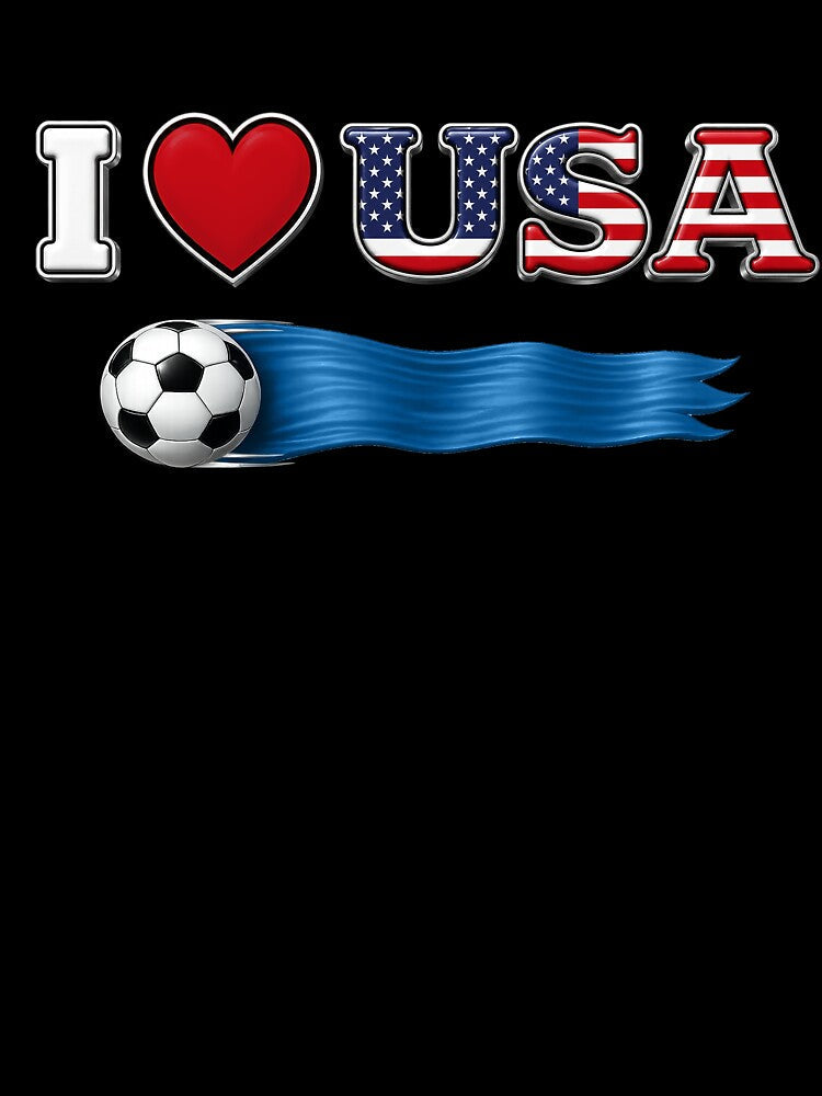 I Love USA - Soccer by ARISE inspires Unisex , , , Long Sleeve Tee