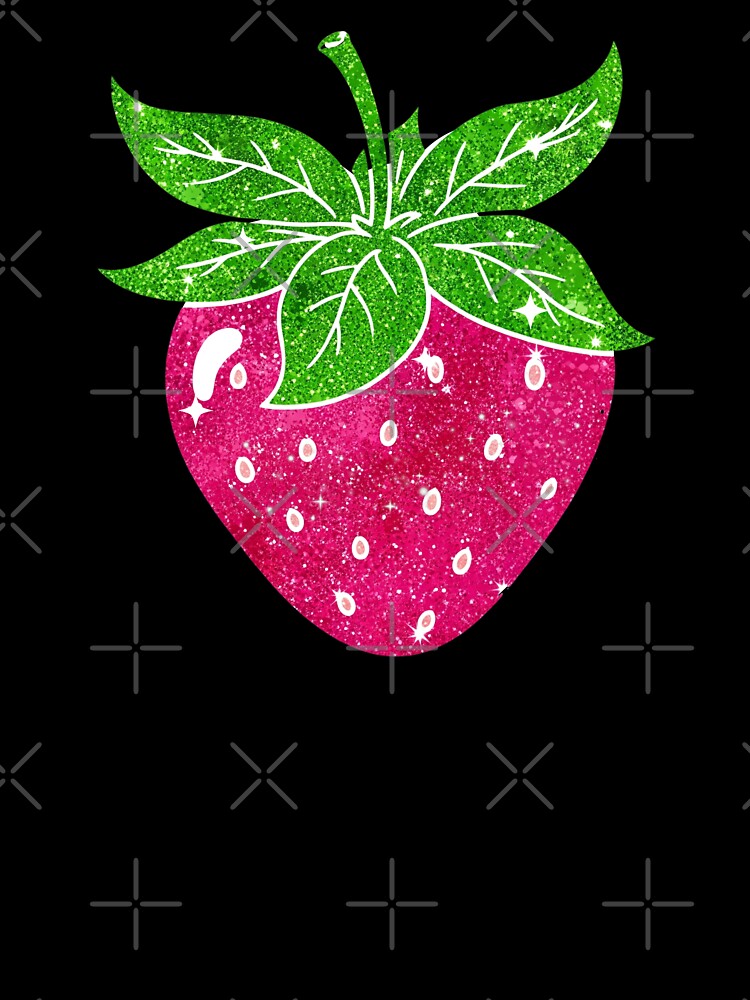 Retro Pink Strawberry Drawing by Claustronautas