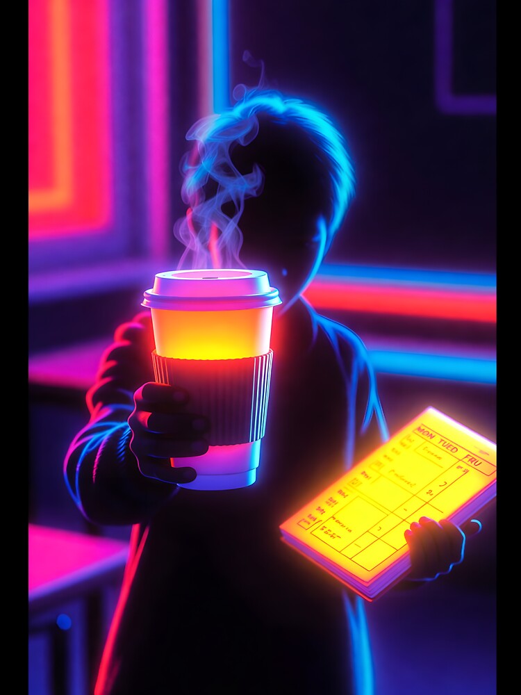 COFFEE & LESSON PLANS Neon by AccidentalArtist