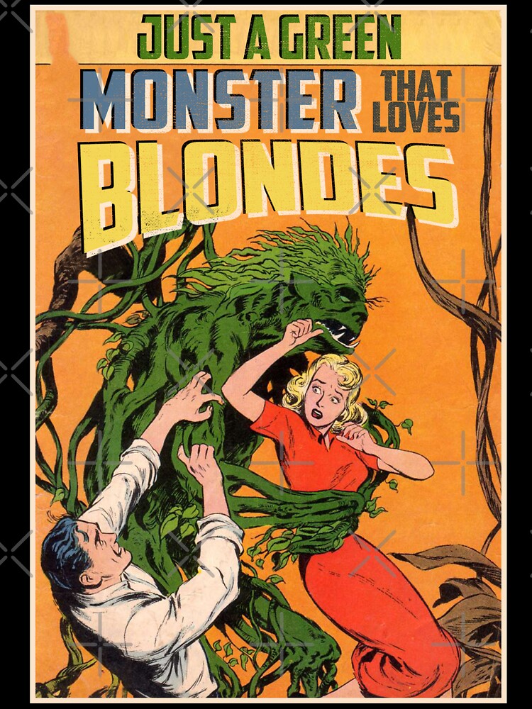 Vintage Monster Blonde Retro Horror Poster Halloween Gift by TheAplus
