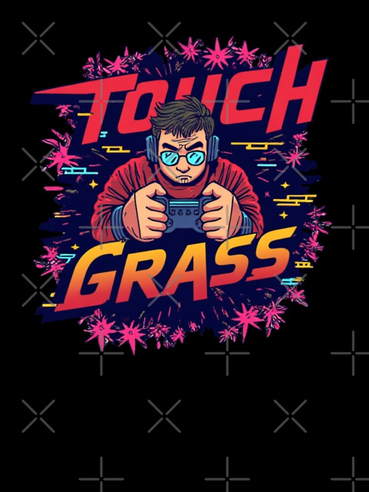 Touch Grass Skill Issue GG No Re Funny Gamer Meme Shirt by kmf1313