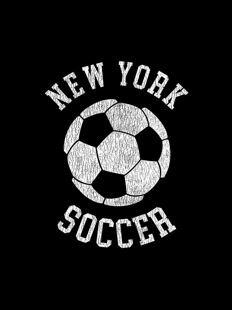 New York Soccer Retro Distressed 90's Vintage by MollyLYork Unisex , , , Long Sleeve Tee